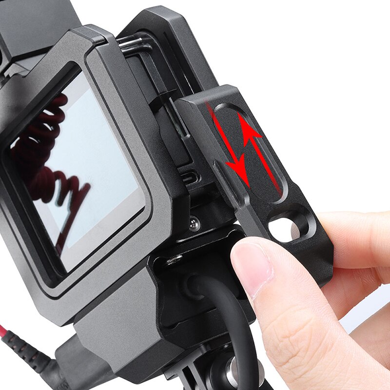 Go Pro 8 Metalen Vlog Case Kooi Voor Gopro Hero Black 8 Verlengen Koude Shoe Mount Voor Microfoon Led Licht sport Camera Batterij Cover