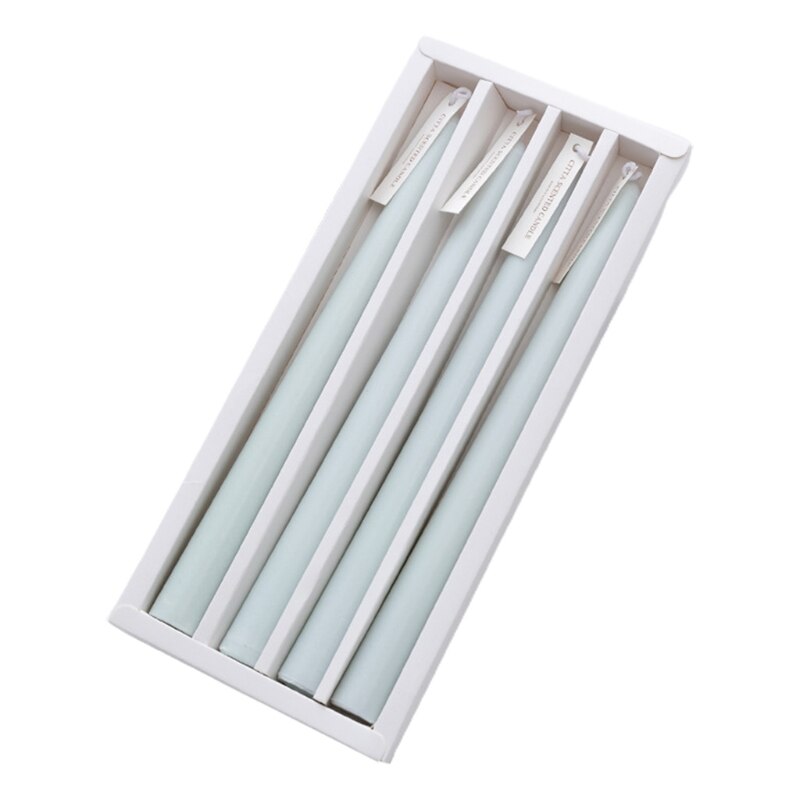 4pcs Elegent Taper Candles 9.8inch Tall Burning Smokeless Dinner Candles Wedding 37MF: 6
