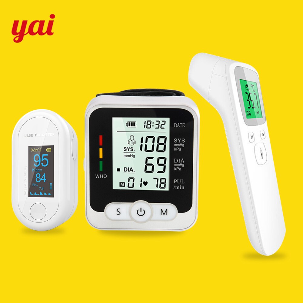 Yai Vinger Pulsoxymeter SpO2 Pols Bloeddrukmeter Oor Infrarood Thermometer Oxygen Pr Bloeddrukmeter Familie Gezondheid