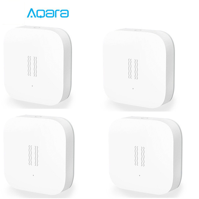 Aqara Smart Vibration Sensor Zigbee Motion Shock Sensor Detection Alarm Monitor Built In Gyro For Home Safety For xiaomi MI home: 4pcs Shock Sensor