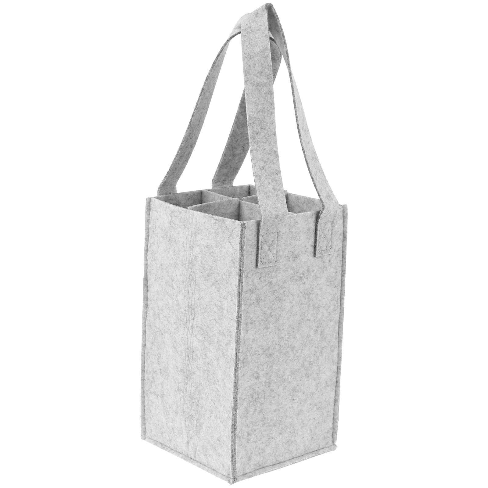 Flaschen-Tragetasche, 4-Gitter-Trennwand, Filz-Aufbewahrungstasche, wiederverwendbar, faltbar, verrotten, Träger, Geschenkbox, Tasche, Verpackung