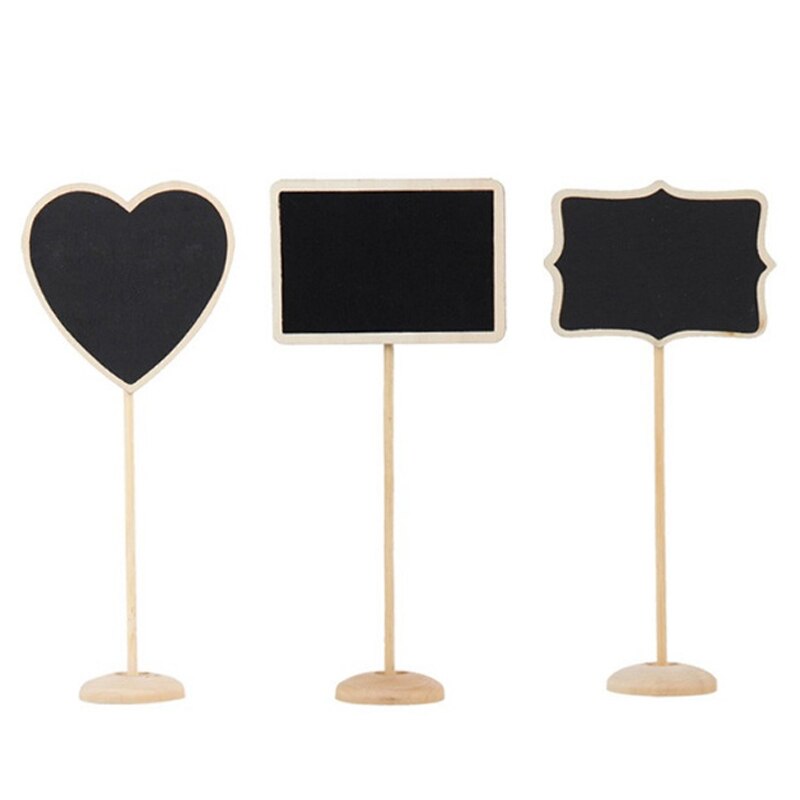 5pcs Wooden Mini Blackboard Chalkboard with Stand Place Wedding Table Number Sign MDJ998