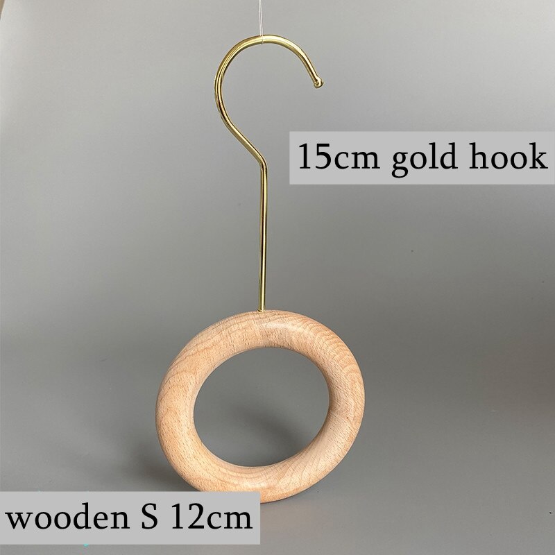 Transparant Acryl Sjaal Loop Haak Kleding Winkel Garderobe Zijden Sjaal Clip Hanger Haak S Haak Opbergrek Stropdas Sjaal Rack: wood 10cm