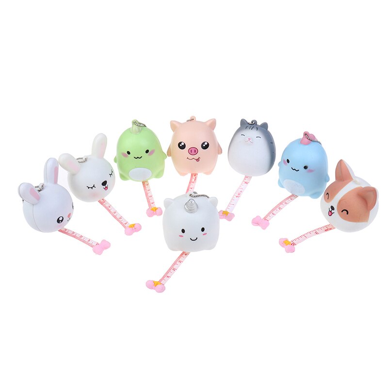 Portable Cartoon Retractable Ruler Centimeter/inch Tape Measure Mini Ruler