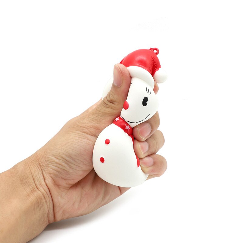 Kerst jumbo schattige squishy speelgoedset kerstman langzaam stijgende knijpspeelgoed sneeuwpop geurende antistress kinderspeelgoed