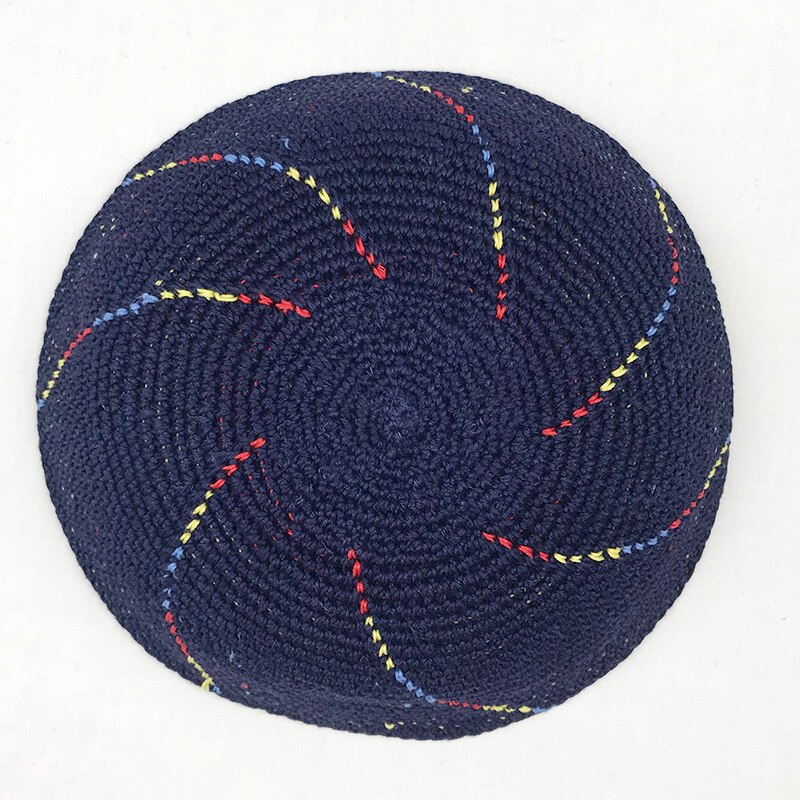 Jewish Kippa 17cm Knitted Cotton Kippah Yarmulke Skullcap: 10