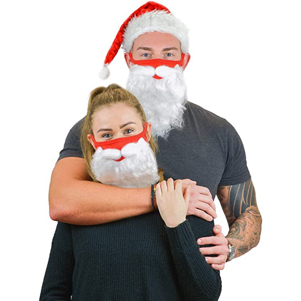 Halloween Costume Cosplay Santa Beard Mask Christma Party Dress Up Accessories Face Mask Masquerade Mardi