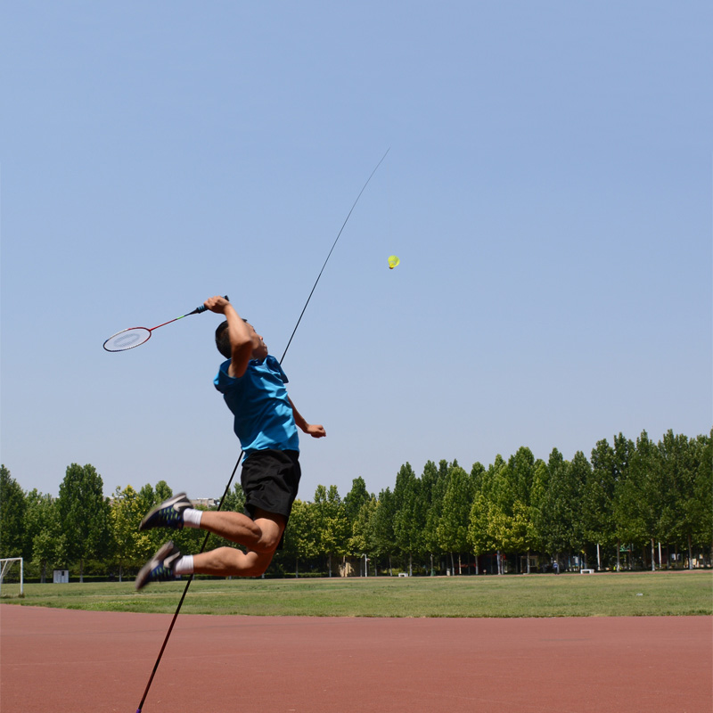 Heißer Badminton Trainer Tragbaren Teleskop Elastische Einstellbare Selbststudium Rebound Energie Basis Praxis Ausbildung Gerät