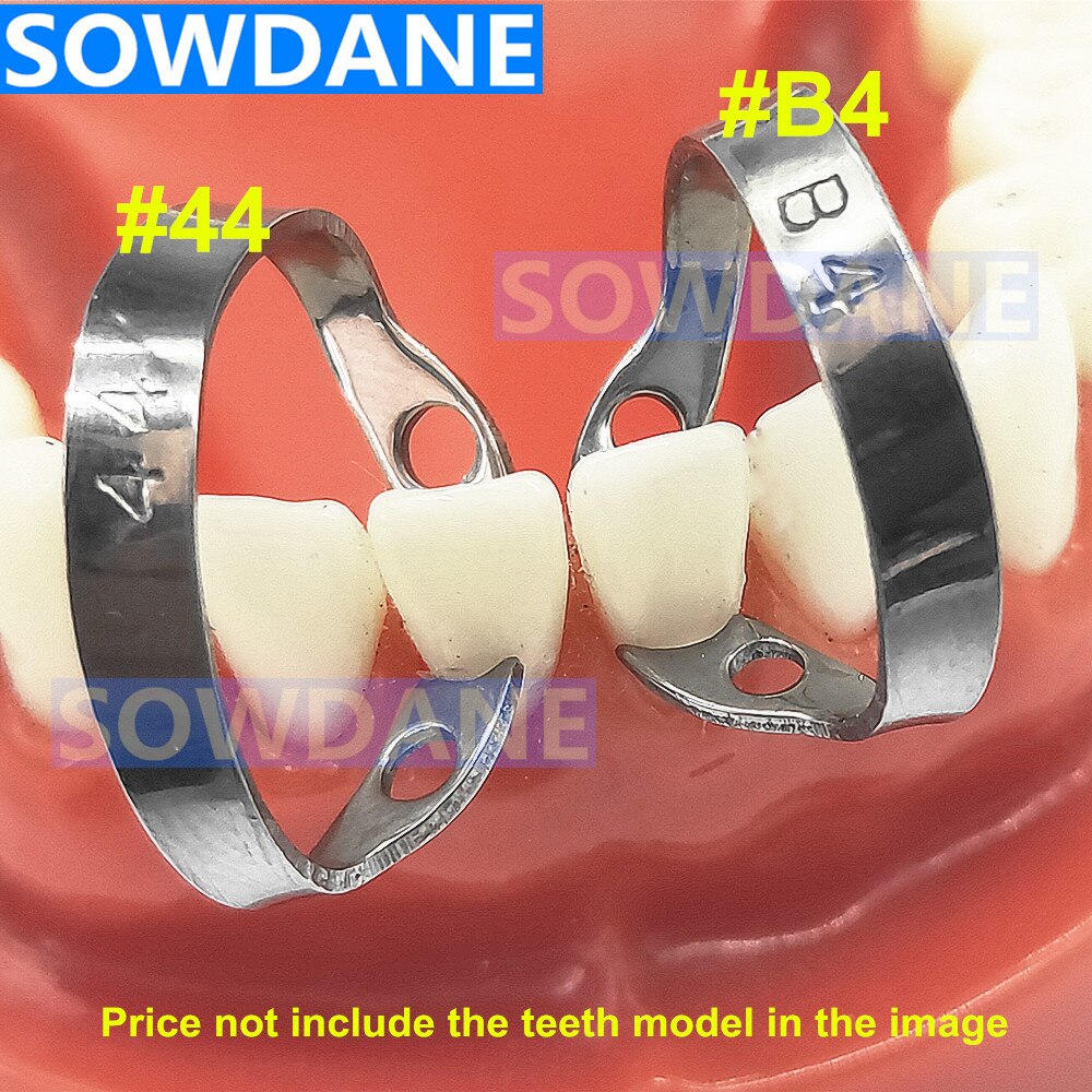 Dental Rubber Dam Klem Rubber Barrière Clip #44 Voor Voortanden En # B4 Voor Twin Cuspid Tanden