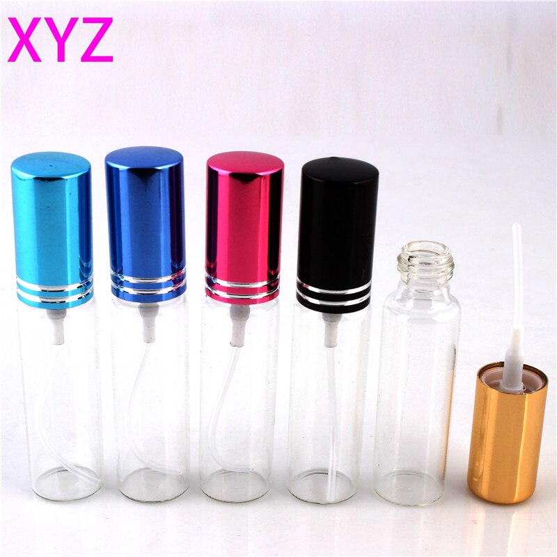 XYZ-Mini flacon de parfum Portable vide en verre avec atomiseur contenant pour cosmétiques de voyage, 5 pièces, 5 ML ou 10 ML