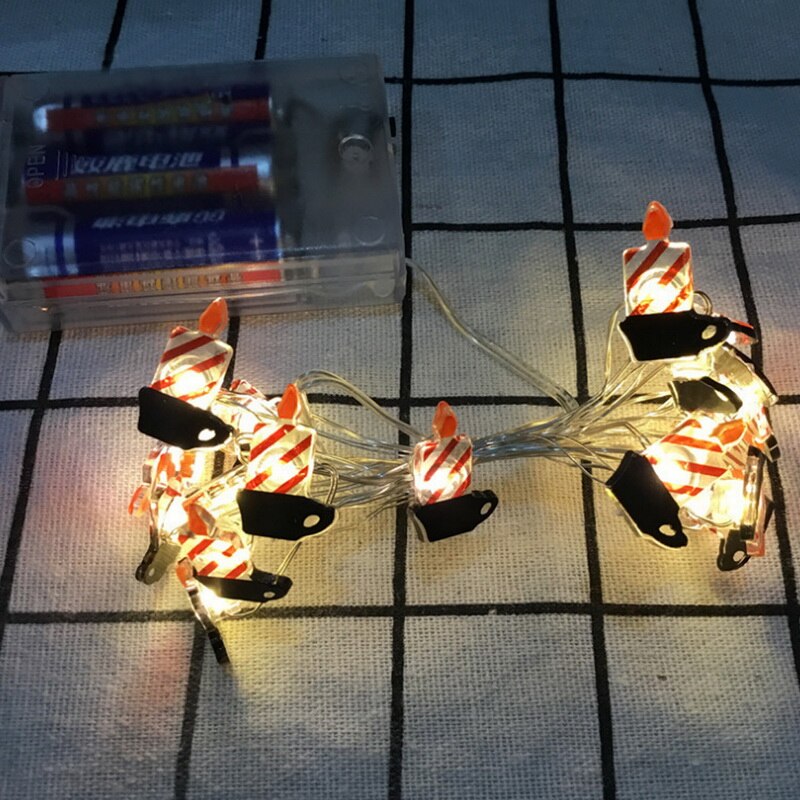 Christmas Decoration Outdoor Waterproof String Light Deer Snowman Snowflake Copper Wire Christmas Day String Lights 2M 20 Lights: Candle