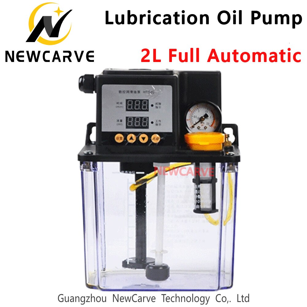Voll Automatische Schmier 2L Öl Pumpe HTS02 Liter CNC Elektromagnetische Schmierung Pumpe Öler Für CNC Maschine NEWCARVE