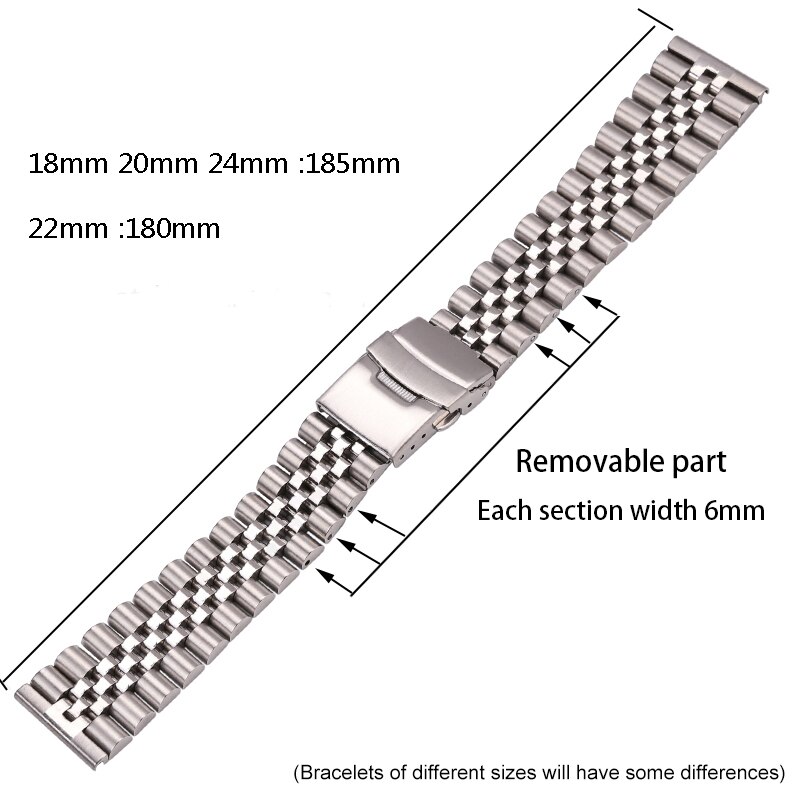 Edelstahl Uhrenarmbänder Frauen Männer Armband 18mm 20mm 22mm 24mm Silber Gerade Ende Uhr Band Strap uhr Zubehör