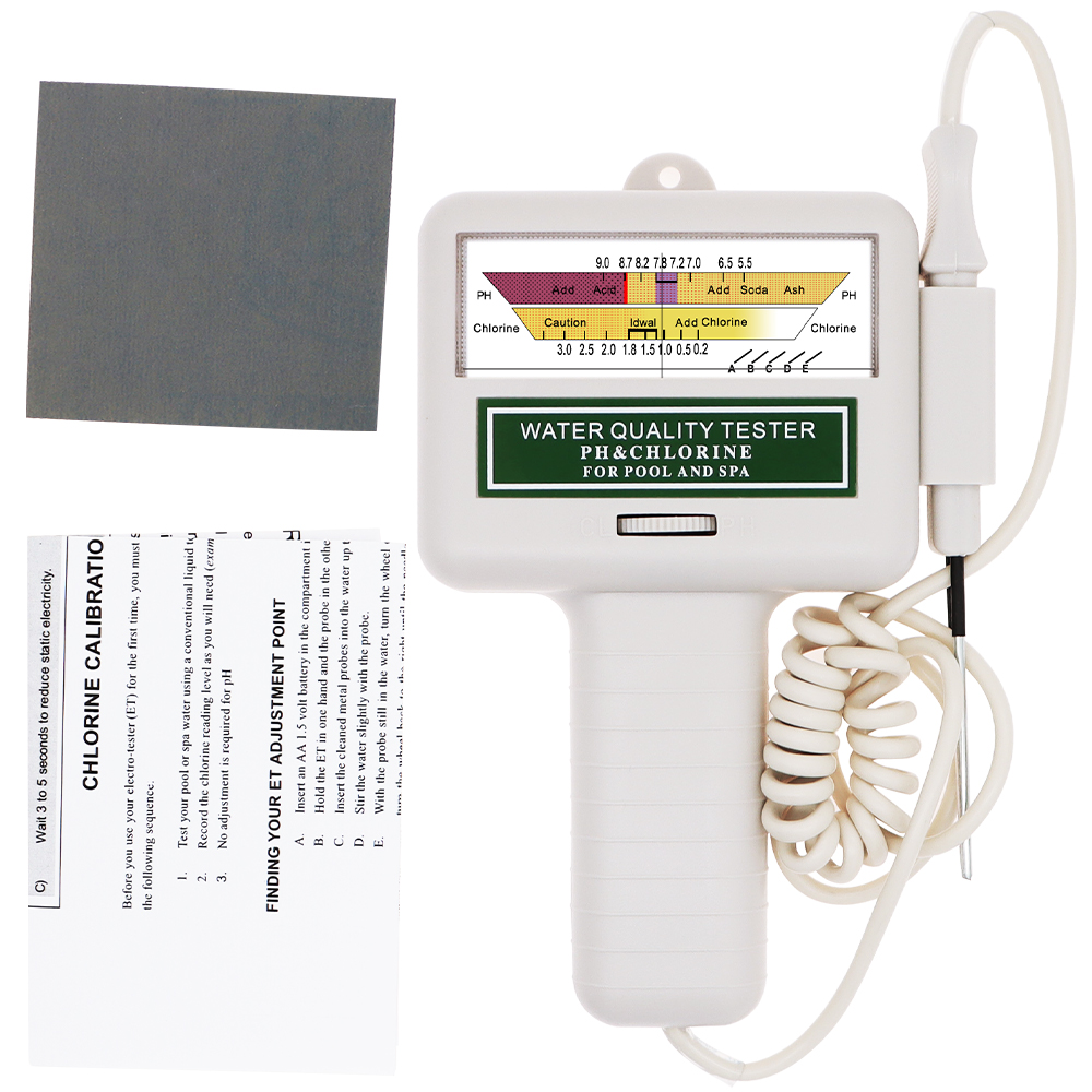 Chlorine Meter Tester PC-101 PH CL2 Level Meter Test Monitor Water Testing Spa Aquarium Monitor Analyzer: Square