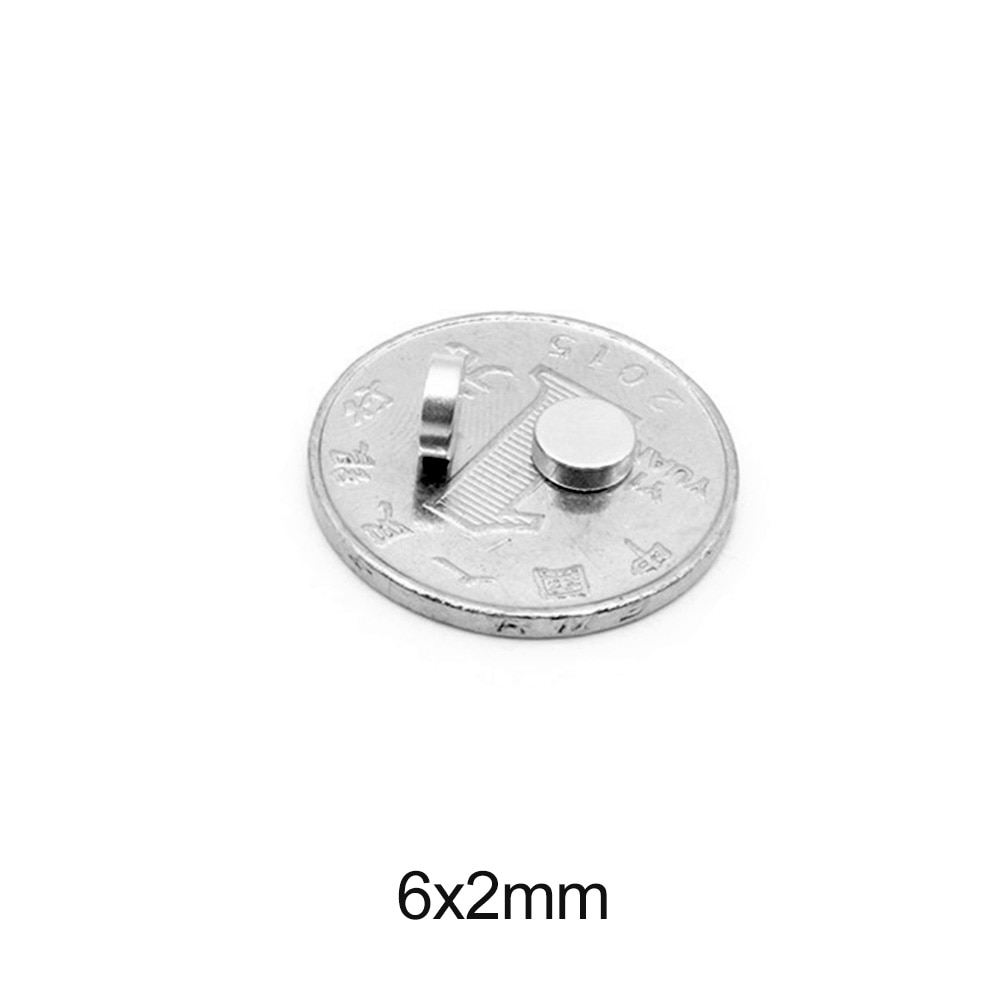 50 ~ 1000Pcs 6X2 Mm Mini Kleine Ronde Magneten Sterke 6Mm X 2 Mm Koelkast N35 neodymium Magneet Disc 6X2 Mm Permanente Ndfeb Magneten 6*2