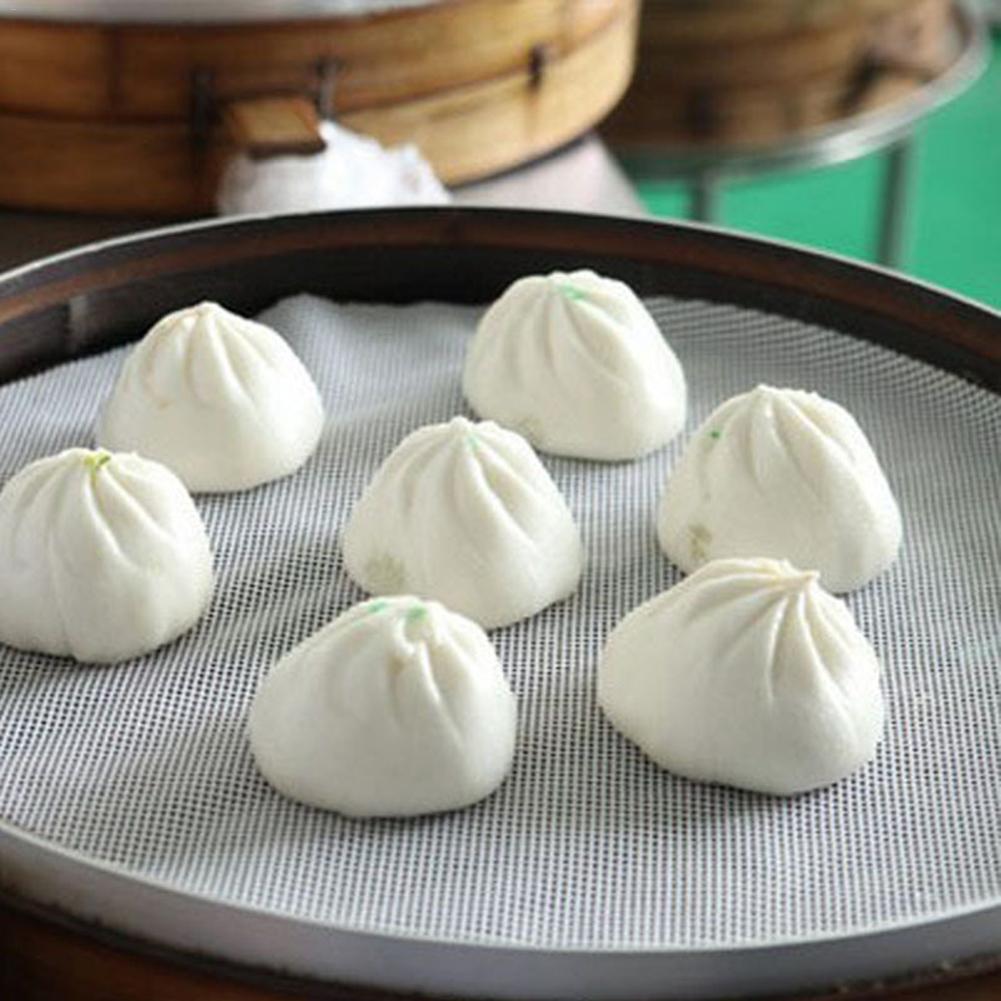 18-36cm Non-Stick Silicone Steamer White Dim Sum Paper Restaurant Kitchen Under Steamers Mat Kitchen Cooking Tools Accessories