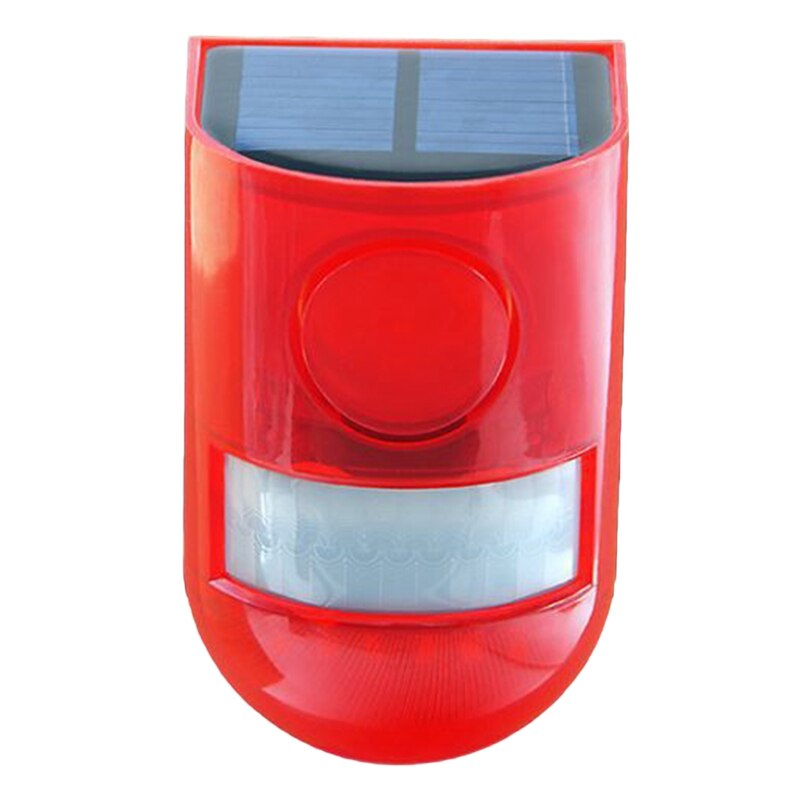 Solar Infrared Motion Sensor Alarm With 110Db Siren Strobe Light For Home Garden Carage Shed Carvan Security Alarm System-Re: Default Title