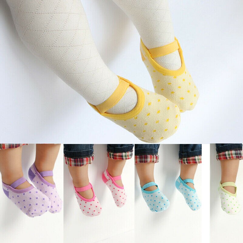 Baby Accessories Baby Girl Anti-slip Cotton Trim Socks Infant Toddler Newborn Elastic Band Dots Slipper Shoes Boots