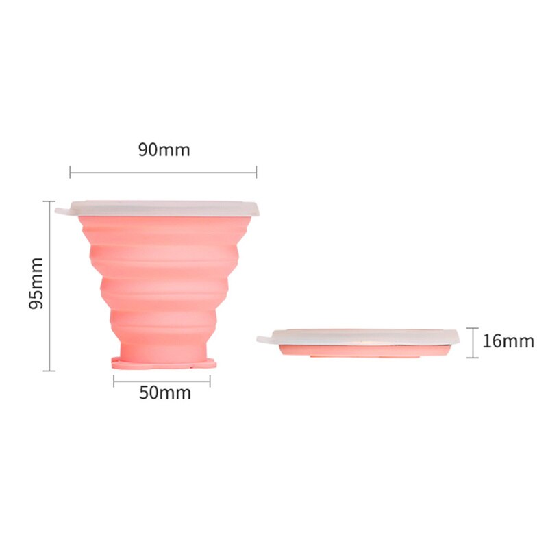 1pc Reusable Durable Silicone Folding Cup Retractable Cup for Office Sports Vogue Multi-use Accessories Helpful Travel Gadget