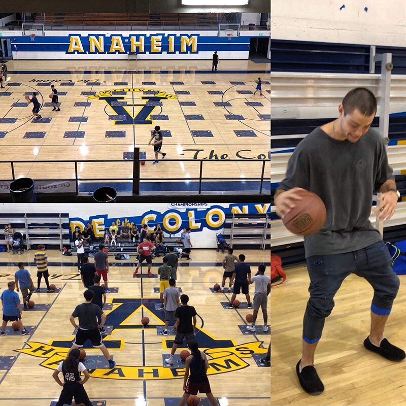 Tapis d'entraînement au pied de basket-Ball antidérapant, système d'entraînement régulier, accessoires auxiliaires de sport pour le contrôle du ballon avec un sac de transport