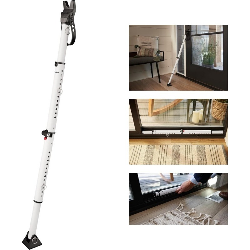 Türstopper, Sicherheitsstange, kompakte Stange, zusammenklappbare Stange, verstellbare Stange für Scharniertüren für Schiebetüren, Sicherheitsstange, Türstopper: Default Title