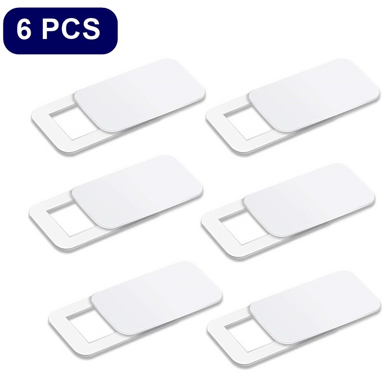 Mobile Phone Privacy Sticker For iPhone 11 Huawei P40 PC For iPad Tablet Camera Case WebCam Cover Shutter Magnet Slider Plastic: square white 6pcs