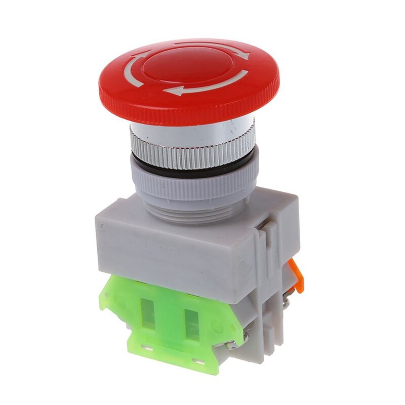 1Pcs 600V 10A Emergency Stop Switch Push Button & 5Pcs B500K 500K Ohm 3 Terminals Rotary o B Type Potentiometer
