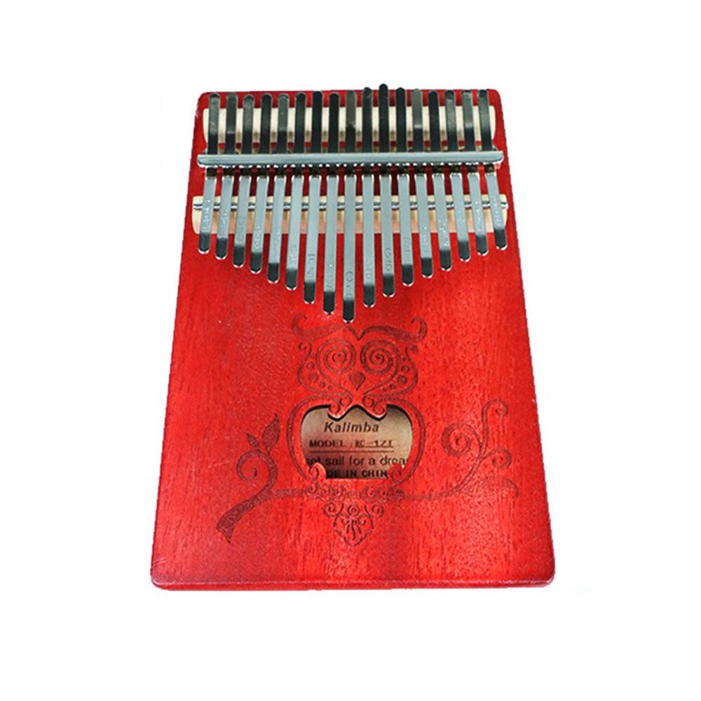 kalimba 17 key Thumb Piano Mahogany Wooden mbira musical instrumentos musicales 30 key instruments calimba machine teclado: Red