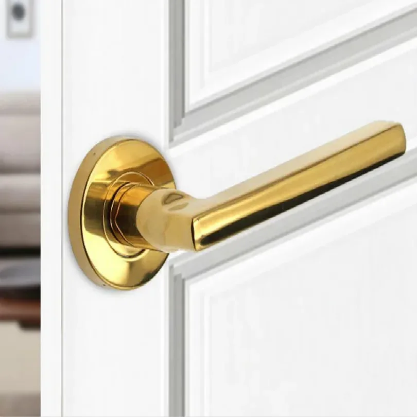 Dørhåndtag til indvendige døre, sort, sort, gylden, sølv, uden lås: 350mm / Guld