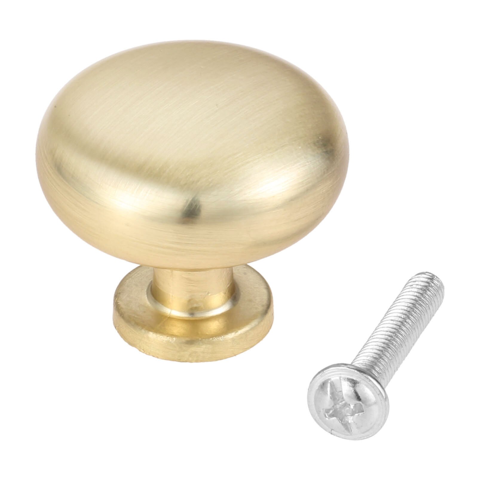 1Pc Ronde Knop Enkel Gat Zinklegering Keuken Kast Lade Kast Deurgrepen Meubels Accessoires: Brushed Gold