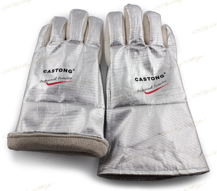 300-400 degree industrial heating gloves high temperature fire Gloves CKS-NFRR15-34