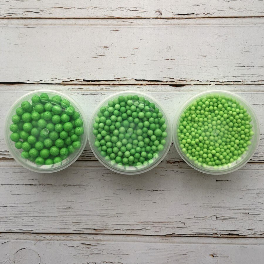 3Boxes Polystyrene Styrofoam Slime Box Foam Beads Snow Mud Particles Accessories Decorative Balls DIY Craft Supplies TOYS BEAD