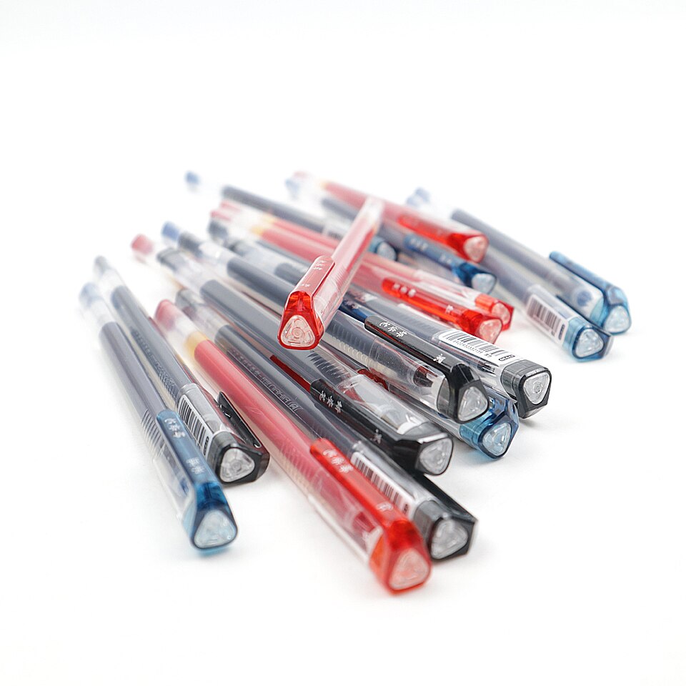 Gel Pen 0.5mm Black/Blue/Red/Navy blue ink Writing Smooth Plastic Neutral Pen For Student School Office Stationery