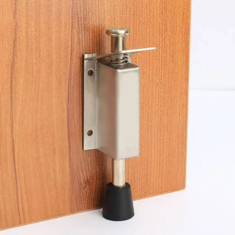 Kickdown Door Stopper Stainless Steel Spring Loaded Foot Pedal Door Stops Holder Heavy Duty Door Locks Holder 140mm deurstopper