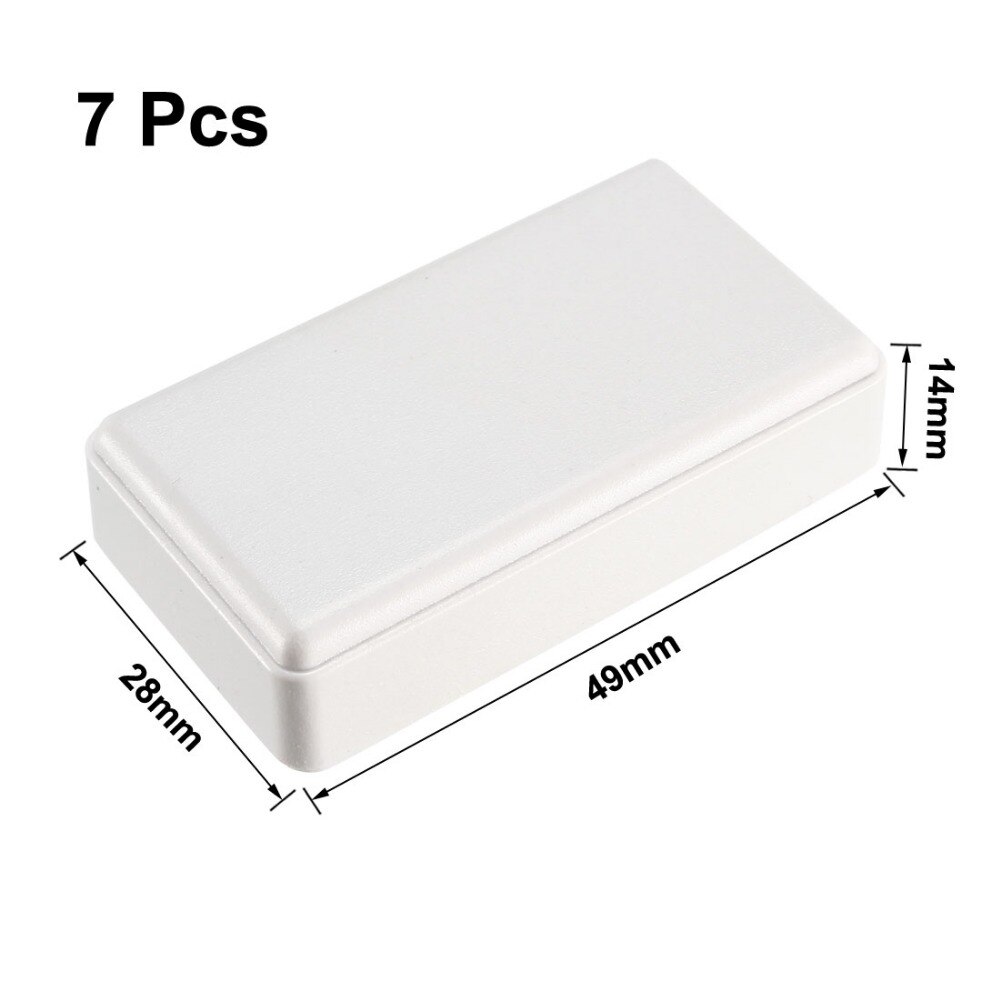 Uxcell, 7 Uds., caja de cierre ABS electrónica DIY, caja de cierre blanca de 49x28x14mm para Terminal pequeño