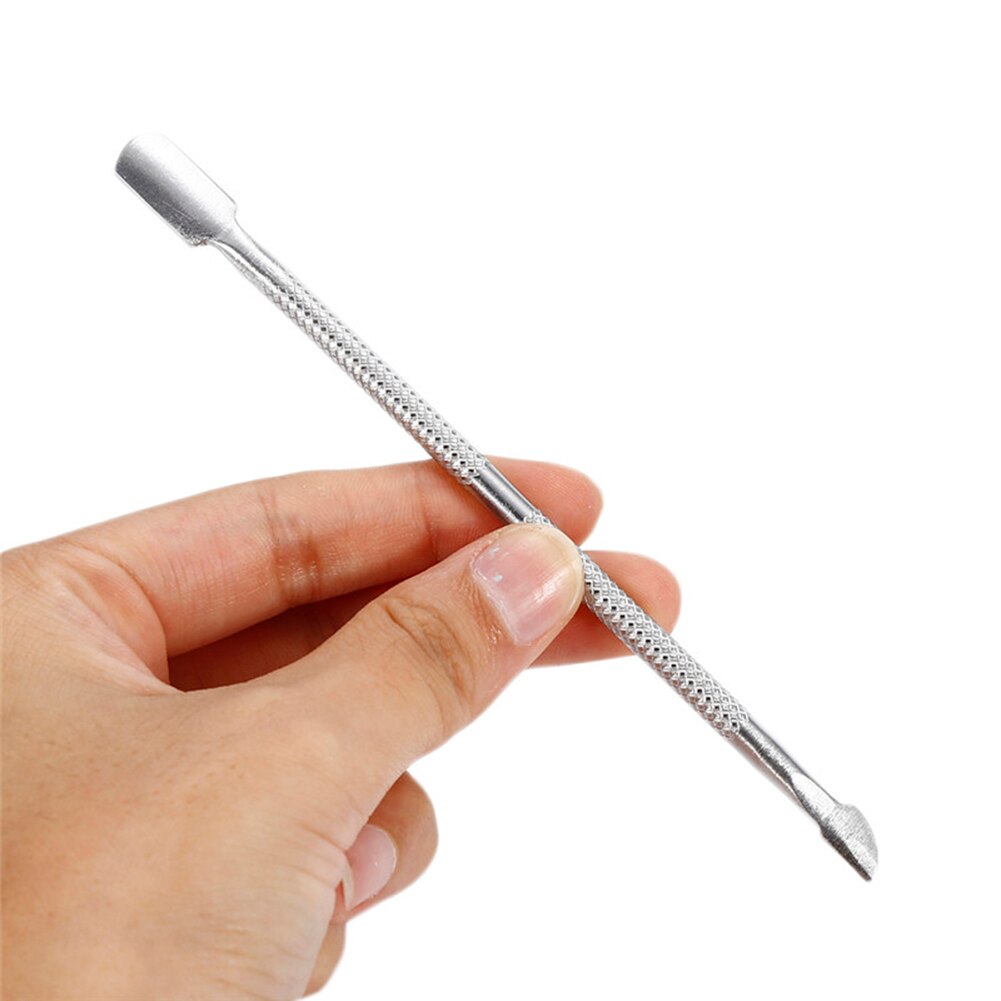 Rvs Cuticle Pusher UV Gel Polish Soak Off Remover Nail Art Trimmer Duurzaam te Gebruiken