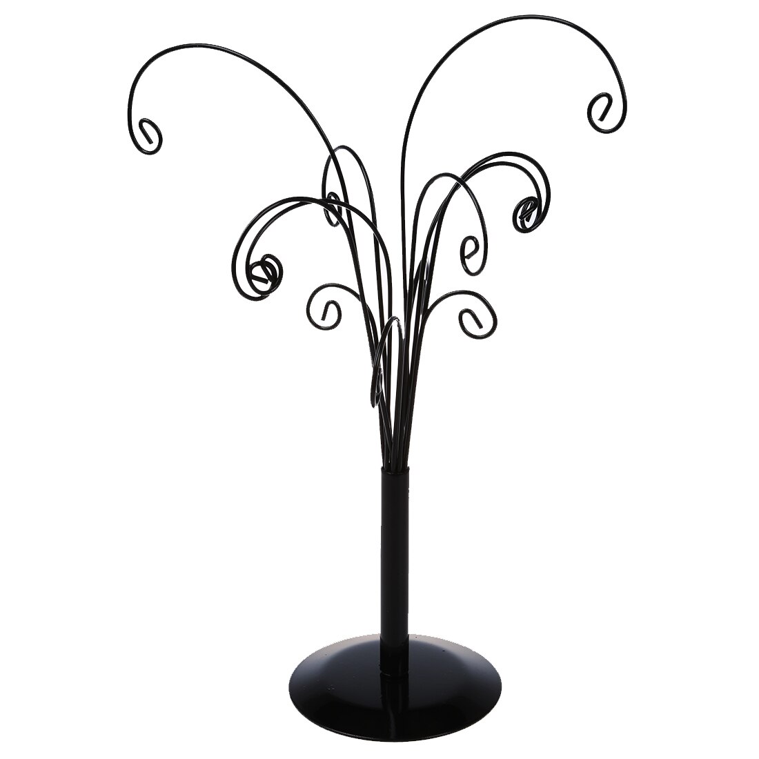 Black Iron Ornament Tree Detachable Display Holder Stand Organizer