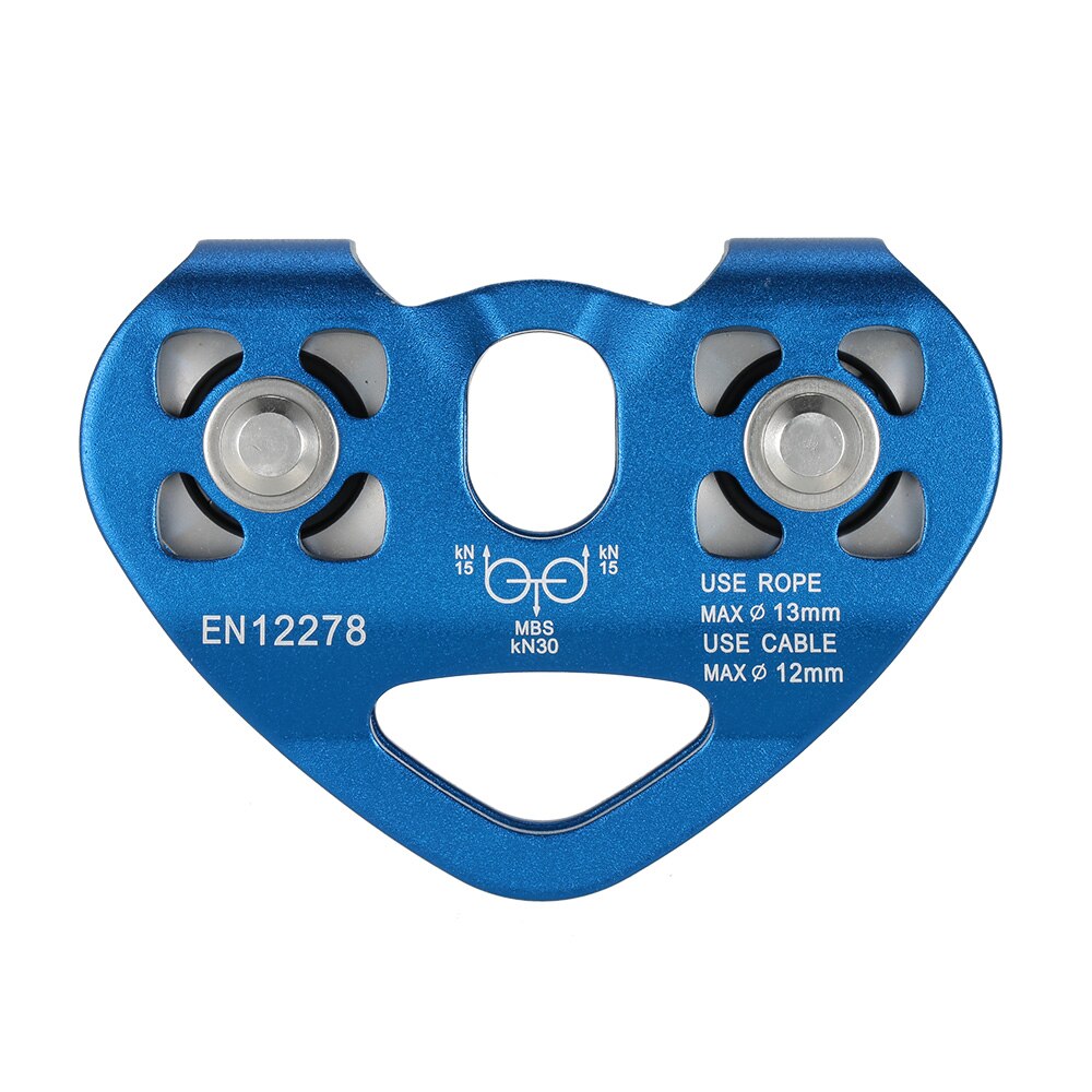 Lixada 30kN Cable Trolley Pulley with Ball Bearing Outdoor Rock Ice Climbing Accessories Caving Rescue Aluminum Alloy Pulley
