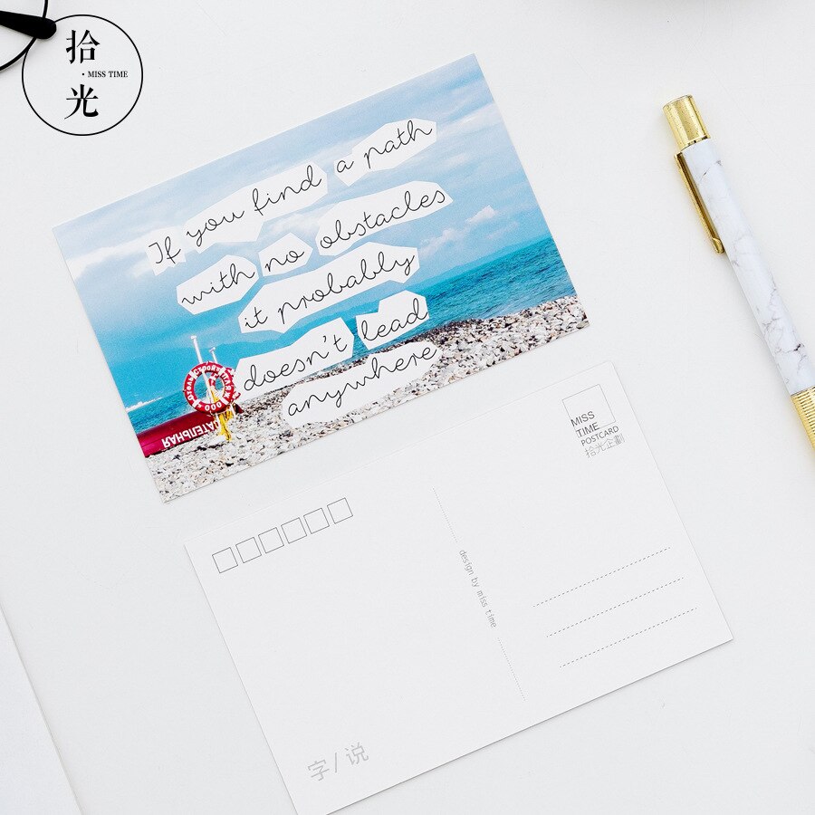 30 Pcs/Set Retro Plant Language Word Postcard /Greeting Card/Wish Card/Christmas and Year