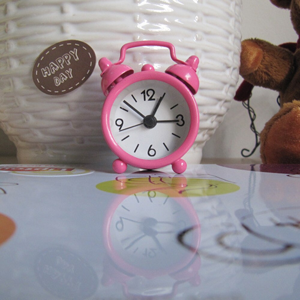 alarm clock Cute Mini Metal Small Alarm Clock Electronic loud alarm clock despertador reloj despertador wekker hout