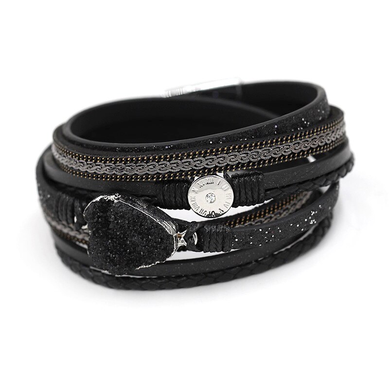 VONNOR frauen Armbänder Boho Schmuck Natürliche Perle mehrschichtig Leder 2 Kreis wickeln Armbinde: B8701b