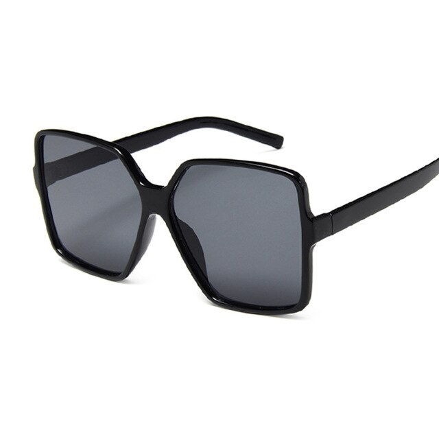 Sort firkantede overdimensionerede solbriller kvinder stor ramme farverige solbriller kvindelige spejl oculos unisex gradient hip hop nuancer: 6