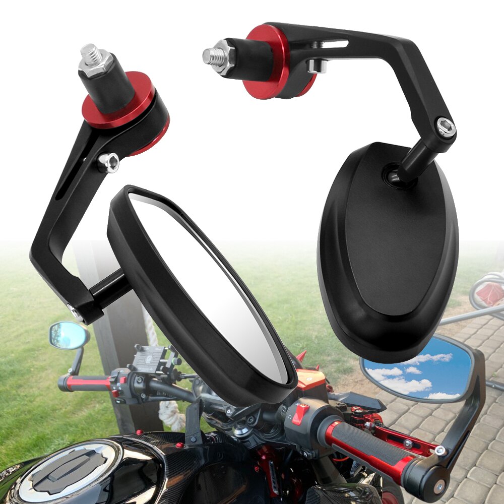 22mm motorcykel spejl hvid glas styr ende bakspejl til kawasaki klx  kx 65 85 100 125 250 250f 450f klx 125
