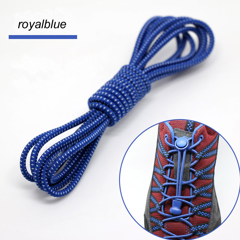 1pair Locking Shoe Laces Shoestrings Running Triathlon No tie Shoelace Sports Laces Hiking Shoelaces Children Elastic Shoelace: royalblue