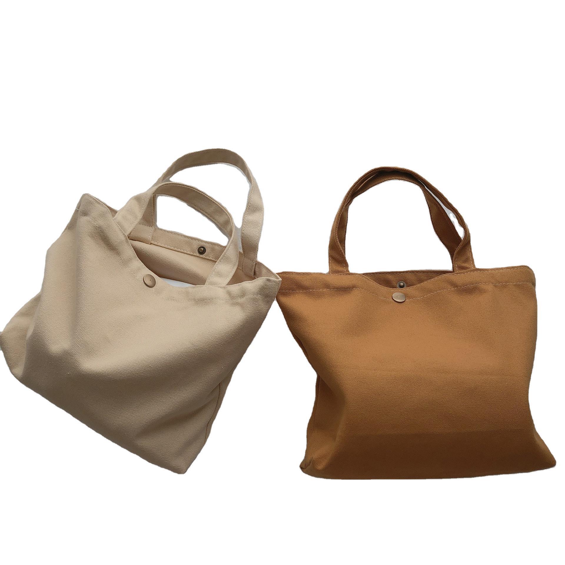 Kleine Canvas Vrouwen Tote Bag Effen Kleur Vrouw Lunch Tas Shoppers Vrouwelijke Handtassen Doek Persoonlijke Office Bento Voedsel Zakken