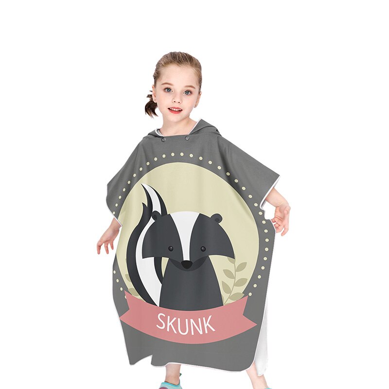 Niño baño Poncho tela de microfibra Poncho niños niñas verano Poncho de playa traje de Natación en Piscina Toalla de playa Toallas secas con capucha: 16D