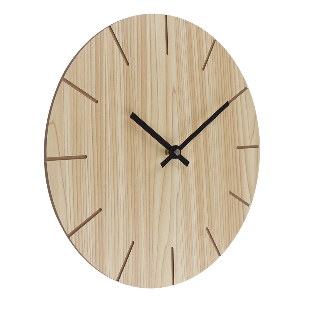 Modern Wall Clock Round Wooden Digital Wall Clock Silent Living Room Wall Decor Home Decoration Watch Wall