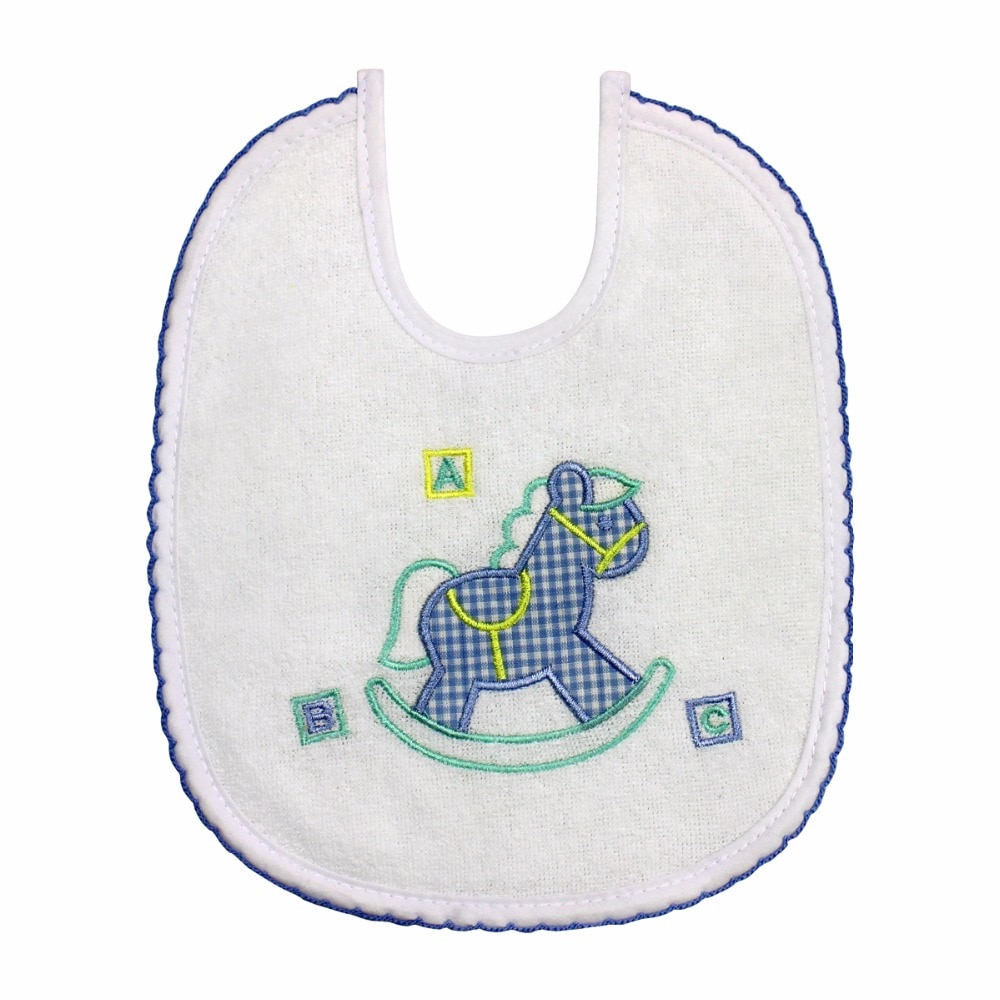 Nyfødte baby hagesmæk 4 stk / sæt bomuld broderi vandtæt spyt håndklæde bandana tørklæde spædbørn forklæde til baby fodring tilbehør