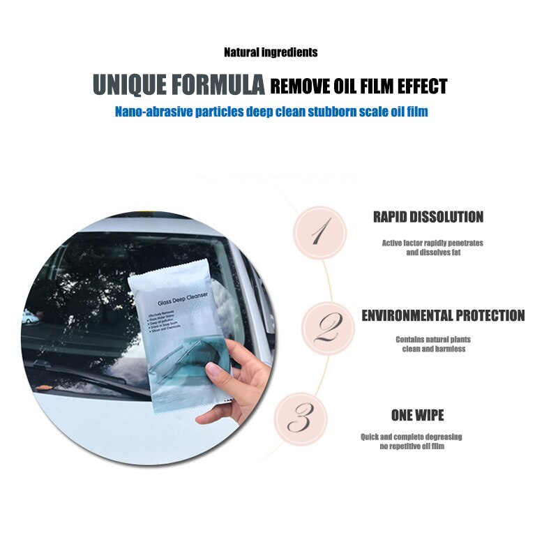 Potable Car Scratch Remover Liquid Sponge Glass Deep Cleanser Car Glass Cleaning Sponge Glass Remove Oil Film