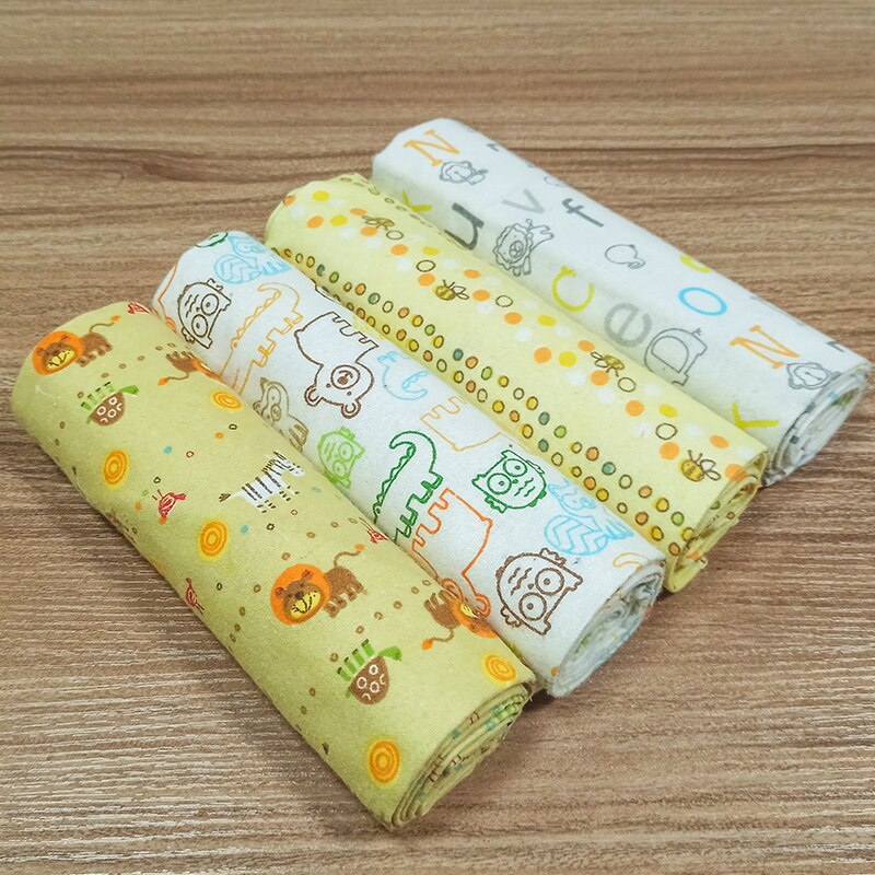 4 Stks/pak 100% Katoen Ontvangen Baby Deken Pasgeboren Super Zachte Inbakeren Wrap Deken 76x100cm: BS4001-27